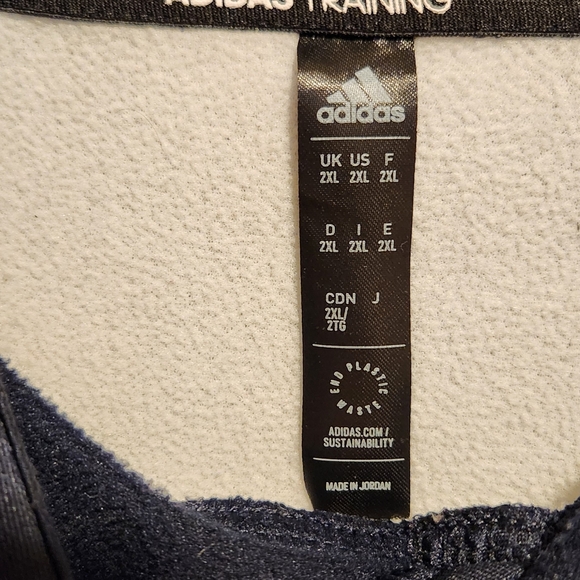 Adidas Black and White Training Hoodie - Picture 3 of 5